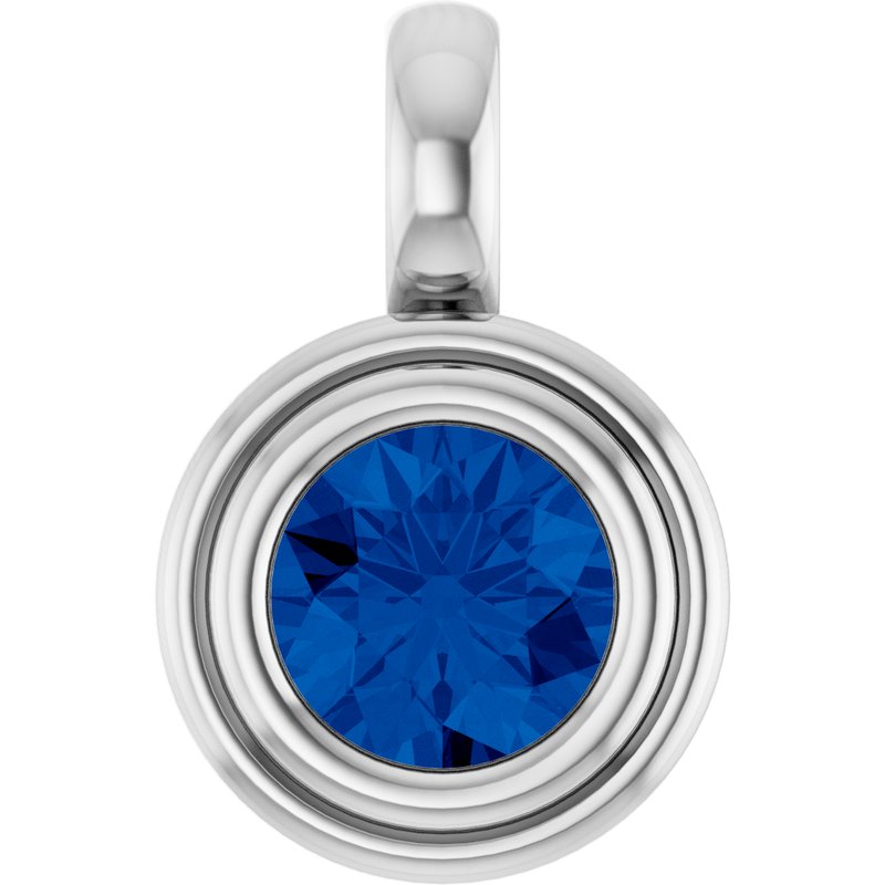 Bezel-Set Solitaire Charm/Pendant No. 2