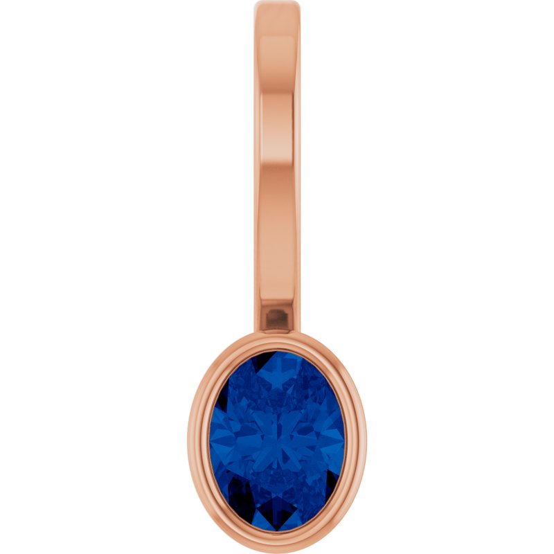 Bezel-Set Solitaire Charm/Pendant No. 3