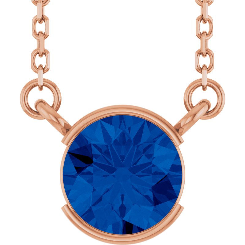 Half-Bezel Solitaire Necklace or Center