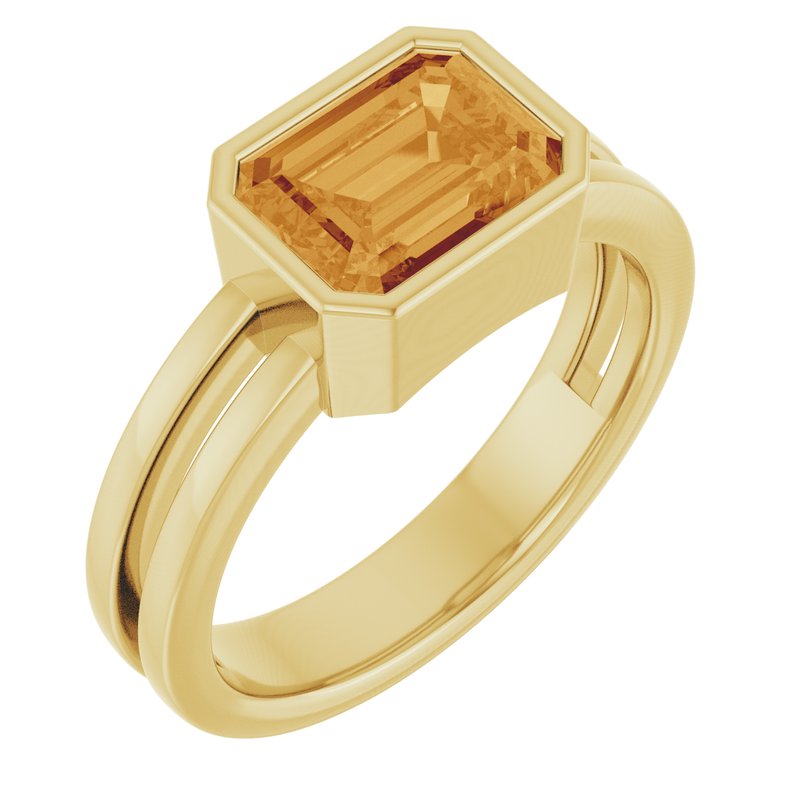 Bezel-Set Solitaire Ring No. 5