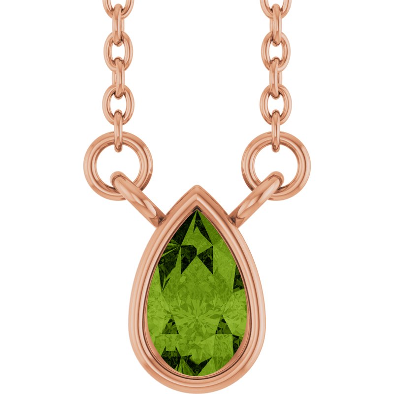 Bezel-Set Solitaire Necklace — 18″ No. 2