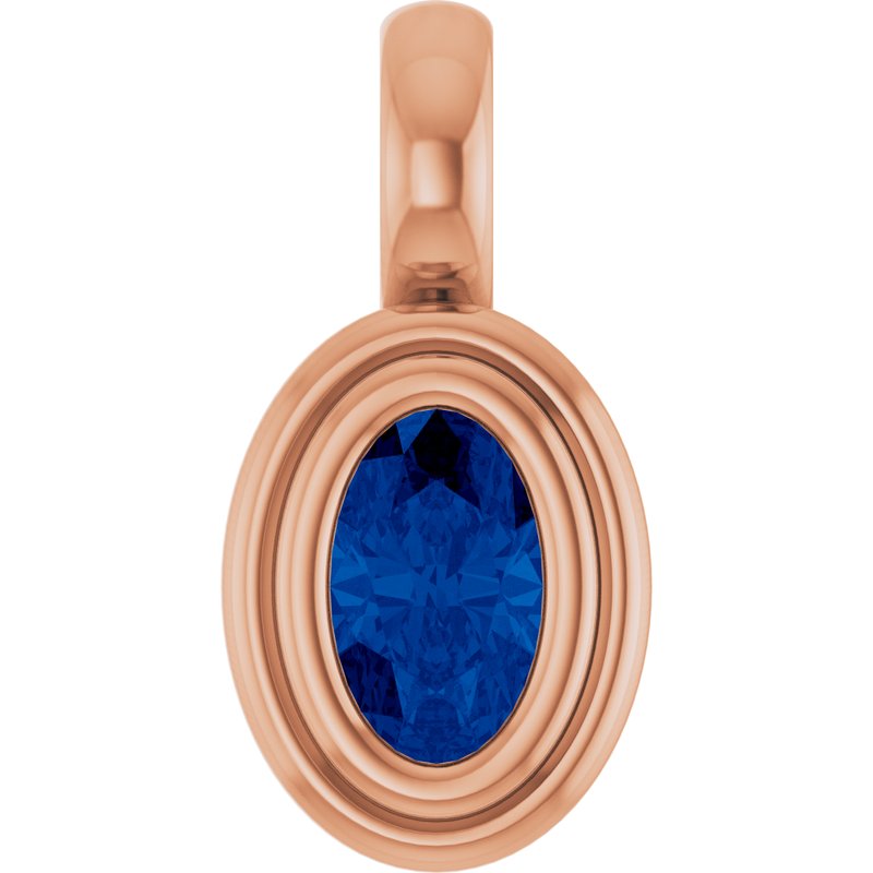 Bezel-Set Solitaire Charm/Pendant No. 2