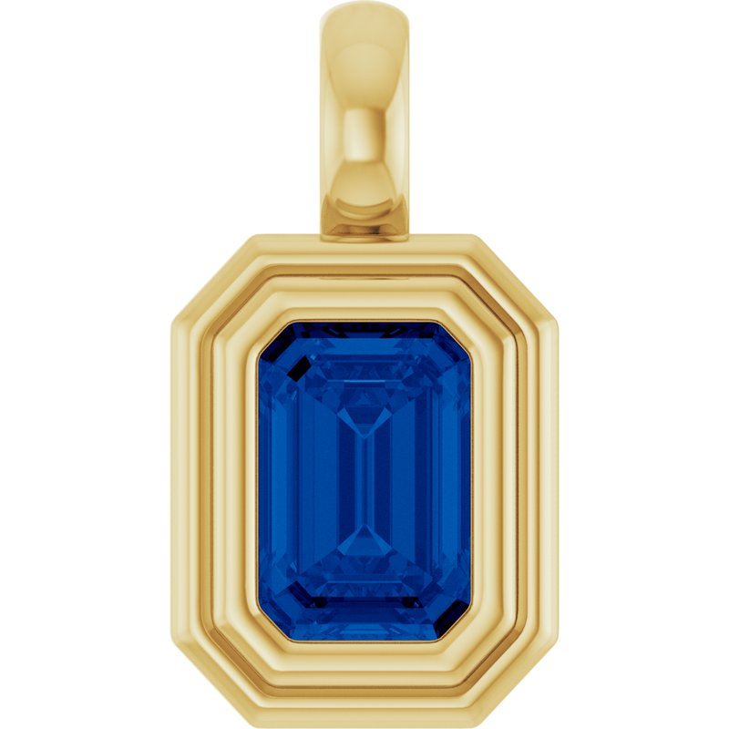 Bezel-Set Solitaire Charm/Pendant No. 2