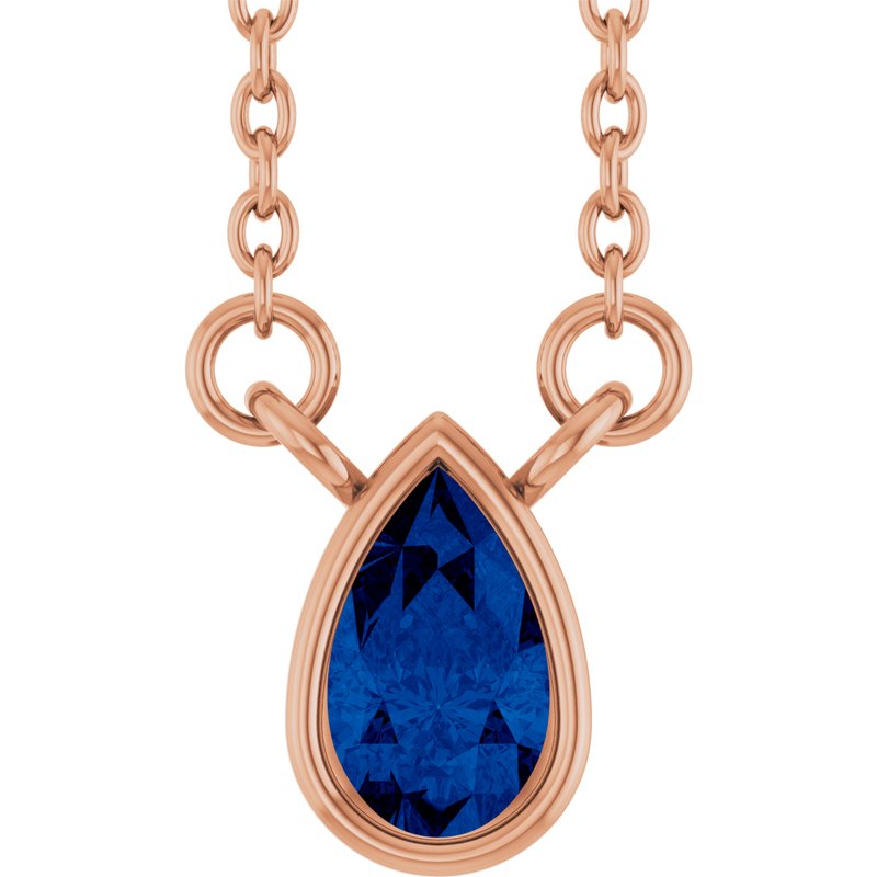 Bezel-Set Solitaire Necklace — 18″ No. 2