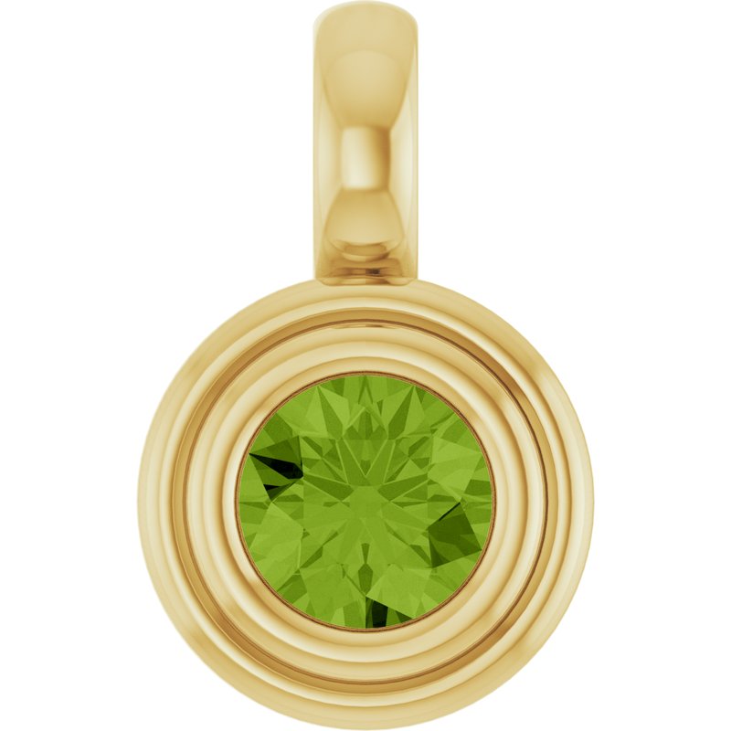 Bezel-Set Solitaire Charm/Pendant No. 2