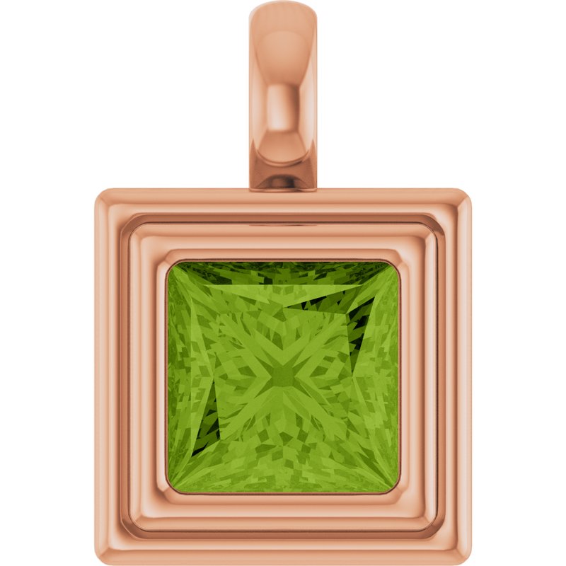 Bezel-Set Solitaire Charm/Pendant No. 2