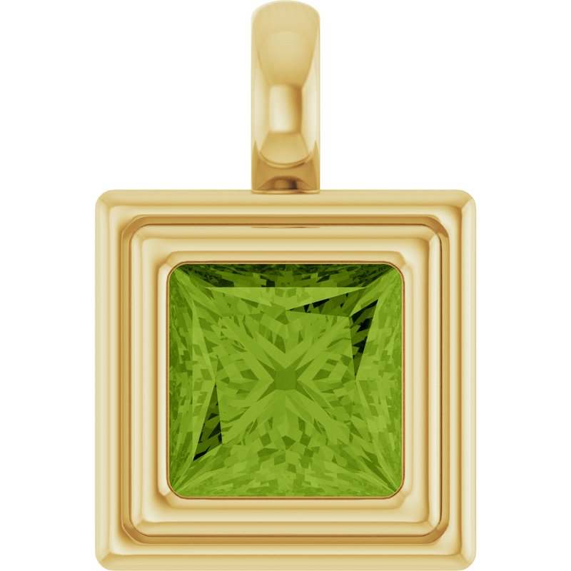 Bezel-Set Solitaire Charm/Pendant No. 2
