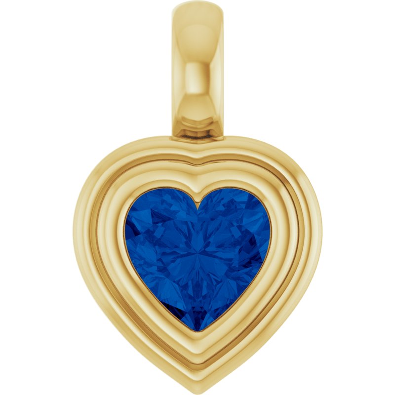 Bezel-Set Solitaire Charm/Pendant No. 2