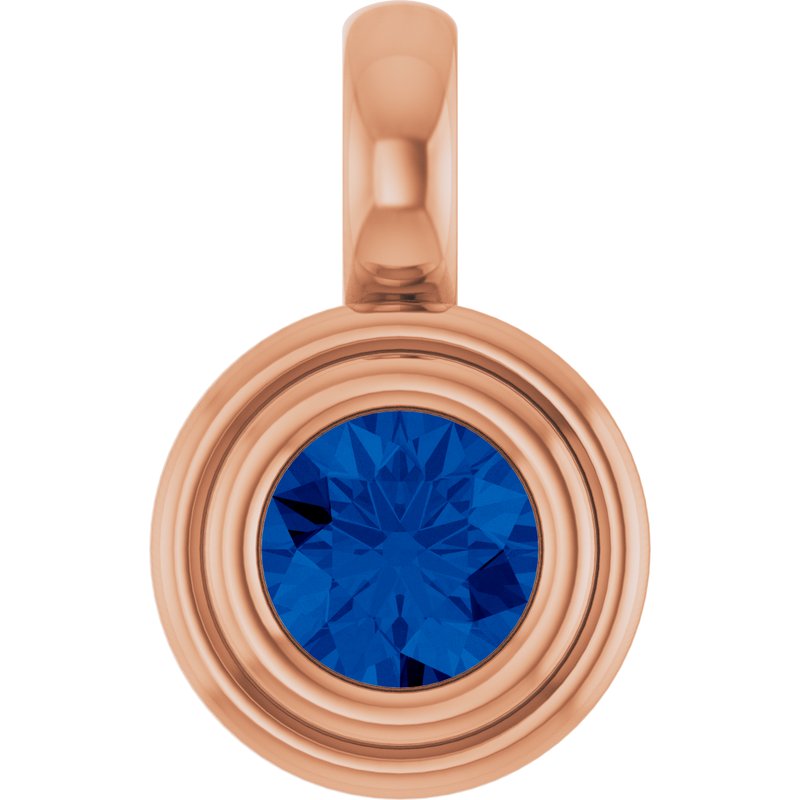 Bezel-Set Solitaire Charm/Pendant No. 2