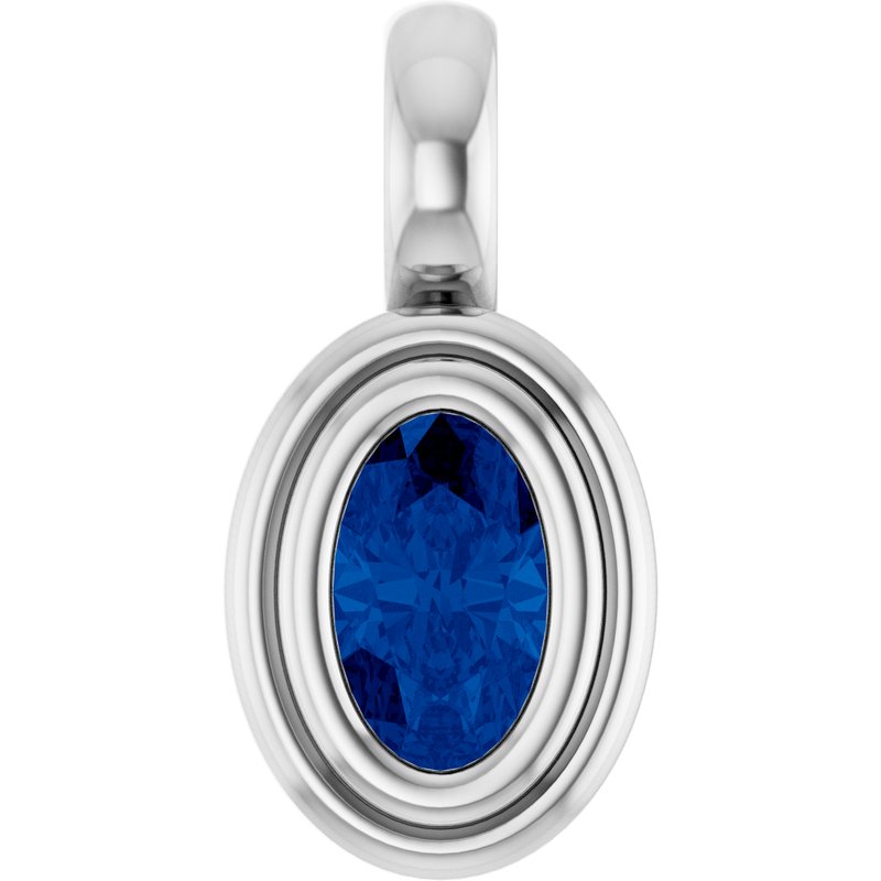 Bezel-Set Solitaire Charm/Pendant No. 2