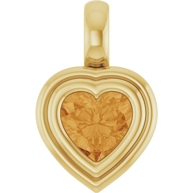 Bezel-Set Solitaire Charm/Pendant No. 2