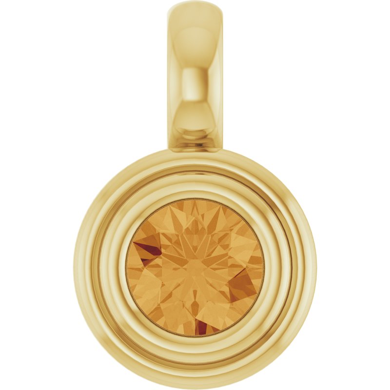 Bezel-Set Solitaire Charm/Pendant No. 2
