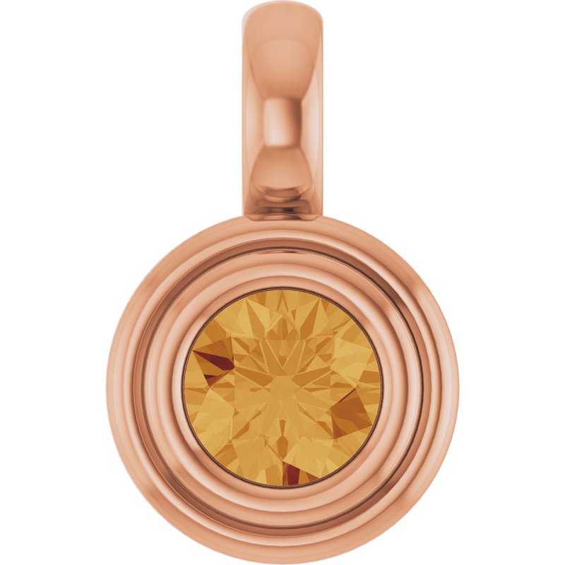 Bezel-Set Solitaire Charm/Pendant No. 2