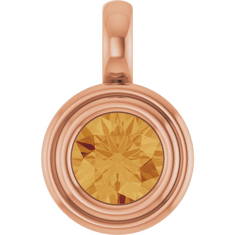 Bezel-Set Solitaire Charm/Pendant No. 2