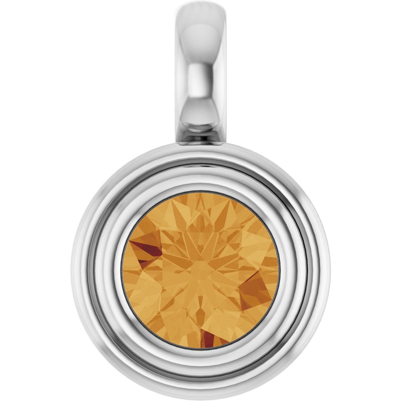Bezel-Set Solitaire Charm/Pendant No. 2