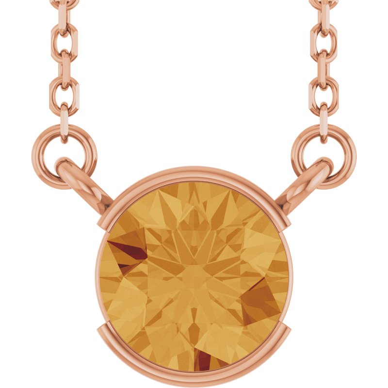 Half-Bezel Solitaire Necklace or Center