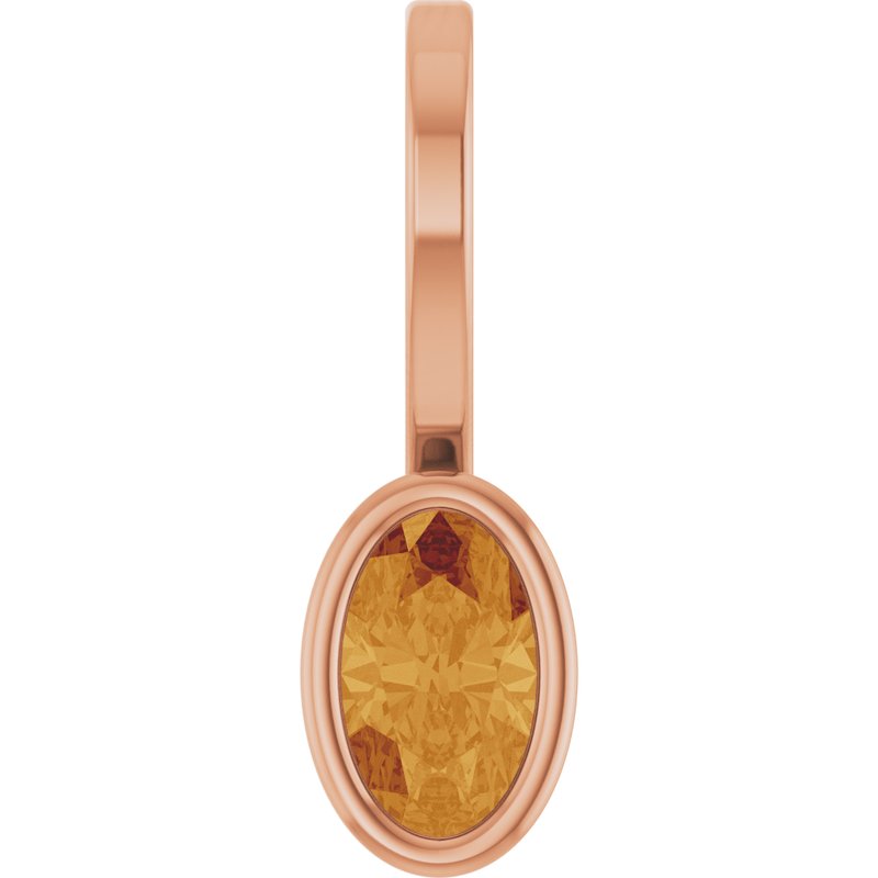 Bezel-Set Solitaire Charm/Pendant No. 3