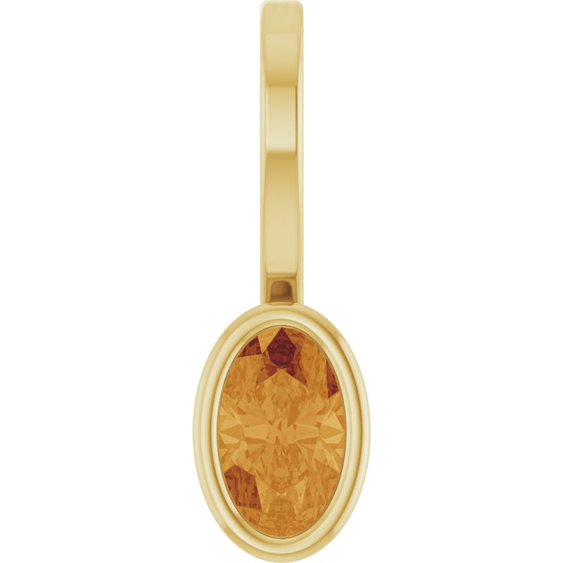 Bezel-Set Solitaire Charm/Pendant No. 3