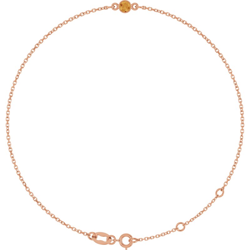 Bezel-Set Link Bracelet