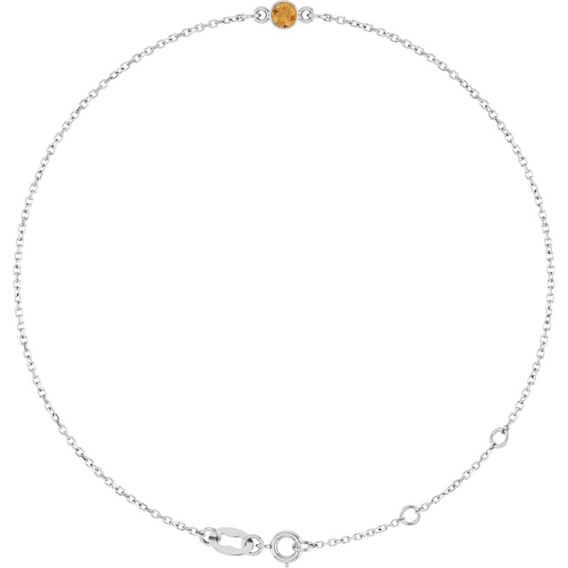 Bezel-Set Link Bracelet