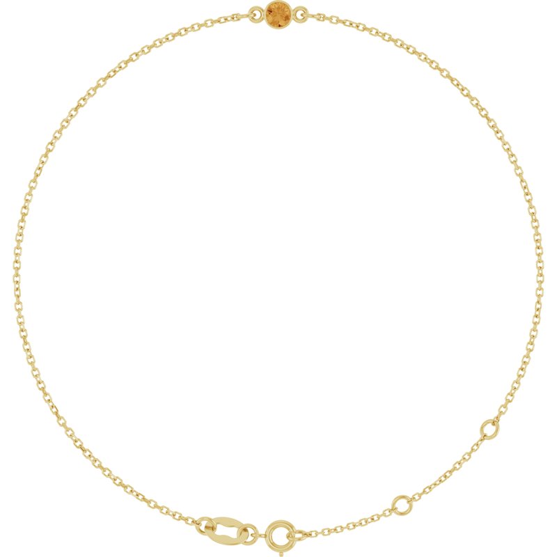 Bezel-Set Link Bracelet