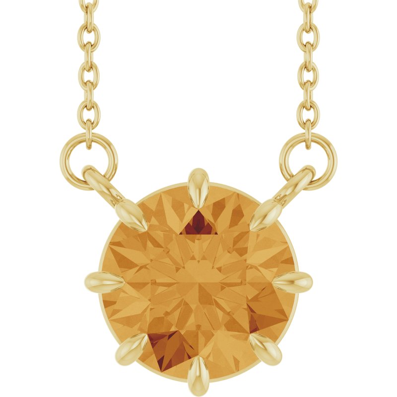 Claw-Prong Solitaire Necklace