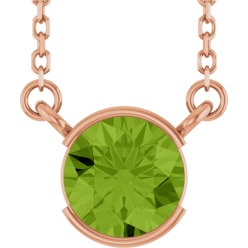 Half-Bezel Solitaire Necklace or Center