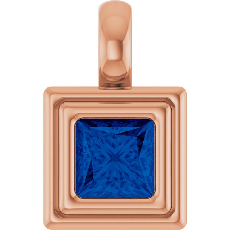 Bezel-Set Solitaire Charm/Pendant No. 2