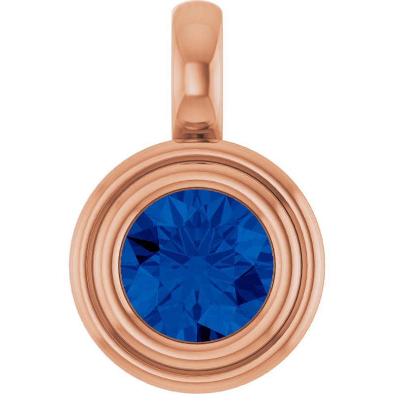 Bezel-Set Solitaire Charm/Pendant No. 2