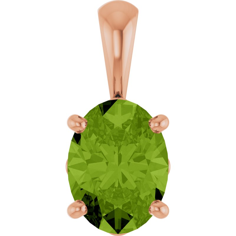 Oval 4-Prong Solitaire Necklace or Pendant