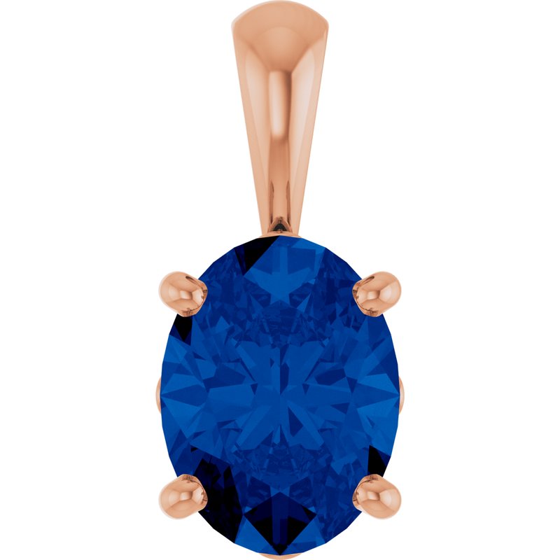 Oval 4-Prong Solitaire Necklace or Pendant
