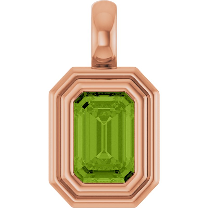 Bezel-Set Solitaire Charm/Pendant No. 2