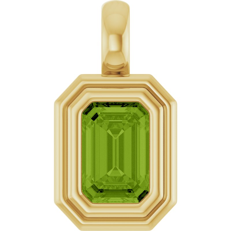Bezel-Set Solitaire Charm/Pendant No. 2