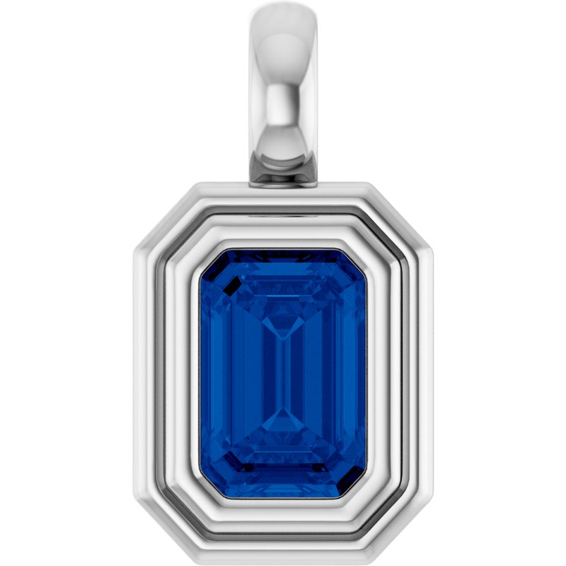 Bezel-Set Solitaire Charm/Pendant No. 2