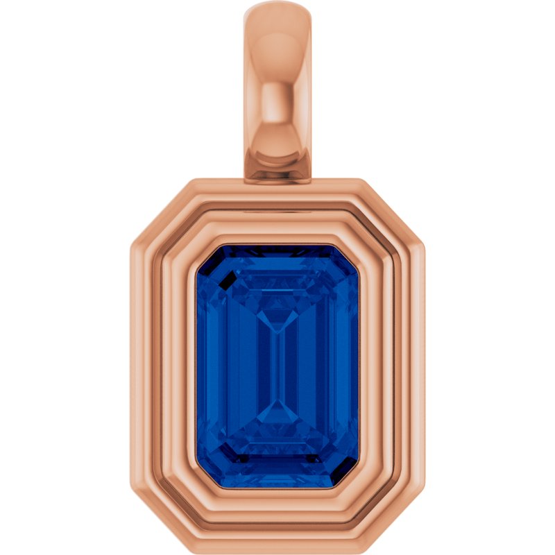 Bezel-Set Solitaire Charm/Pendant No. 2