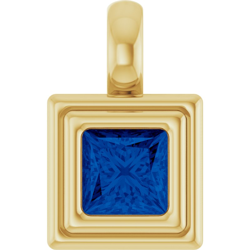 Bezel-Set Solitaire Charm/Pendant No. 2