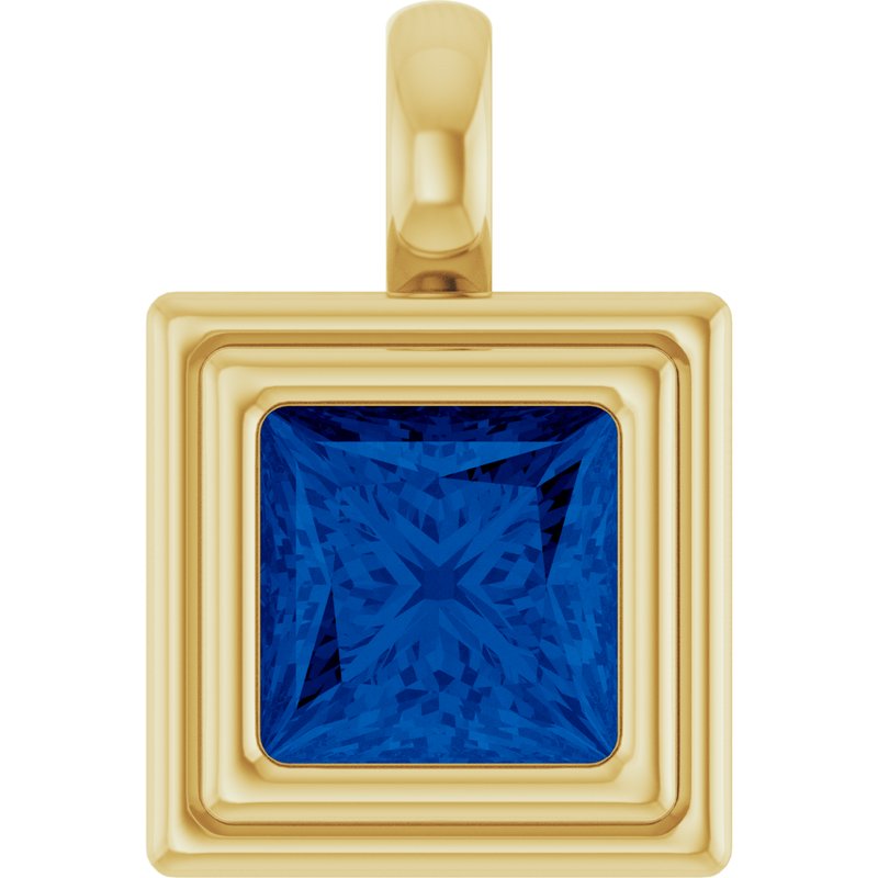 Bezel-Set Solitaire Charm/Pendant No. 2