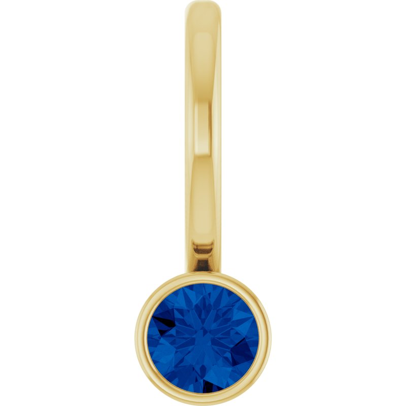 Bezel-Set Solitaire Charm/Pendant