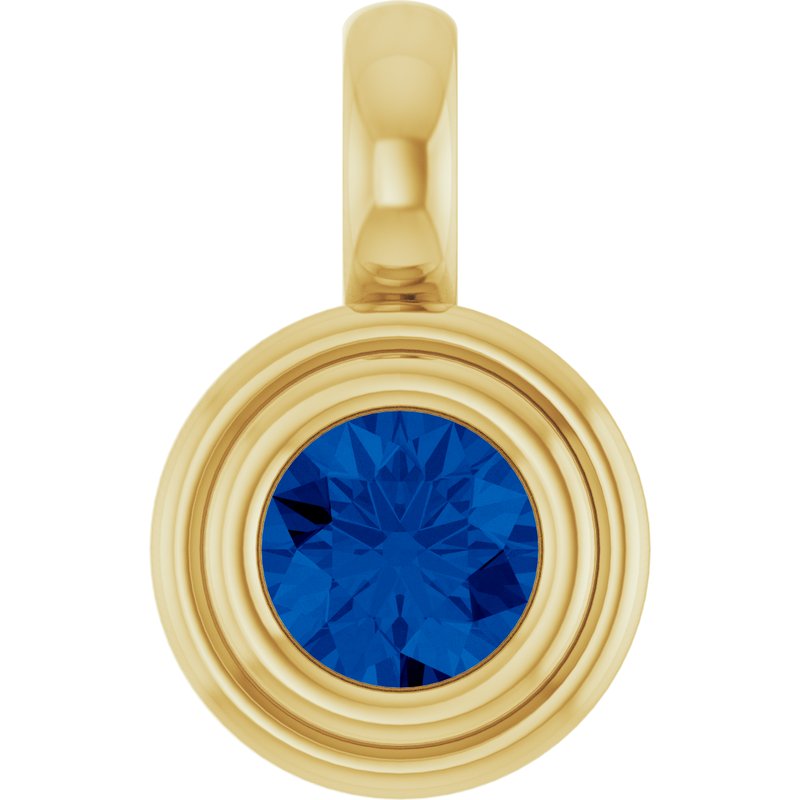 Bezel-Set Solitaire Charm/Pendant No. 2