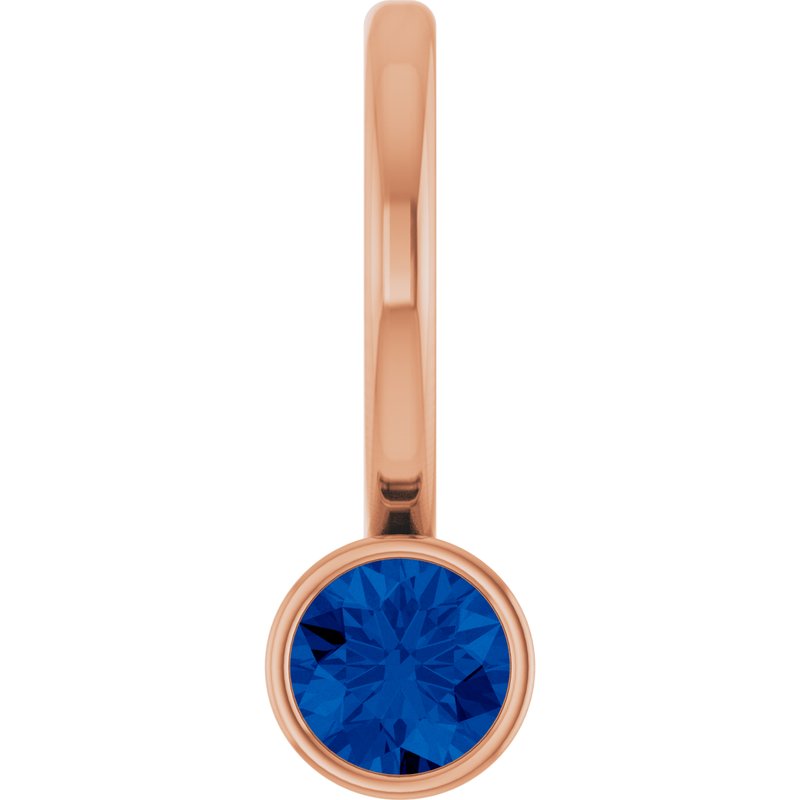 Bezel-Set Solitaire Charm/Pendant