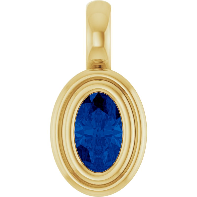 Bezel-Set Solitaire Charm/Pendant No. 2