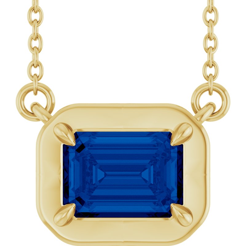 Claw-Prong Solitaire Bezel-Style Necklace or Center