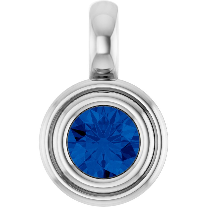 Bezel-Set Solitaire Charm/Pendant No. 2