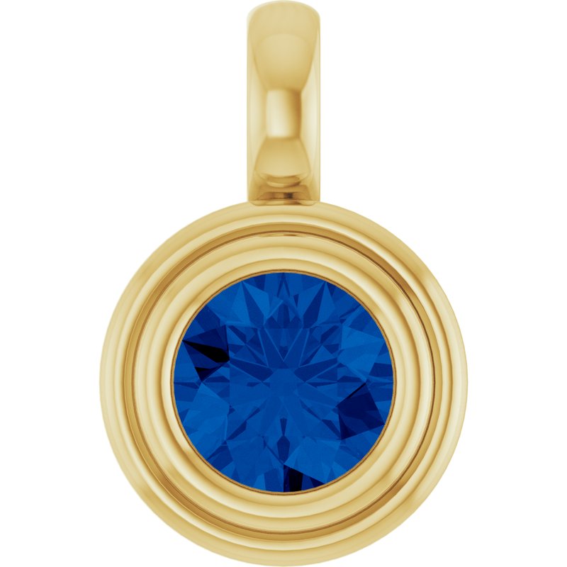 Bezel-Set Solitaire Charm/Pendant No. 2