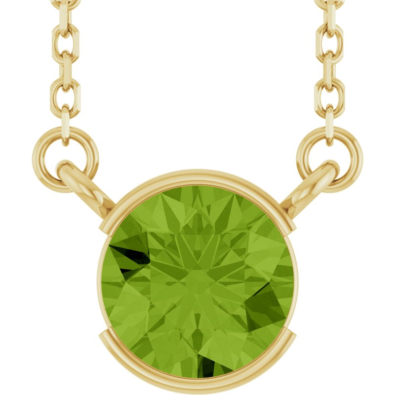 Half-Bezel Solitaire Necklace or Center