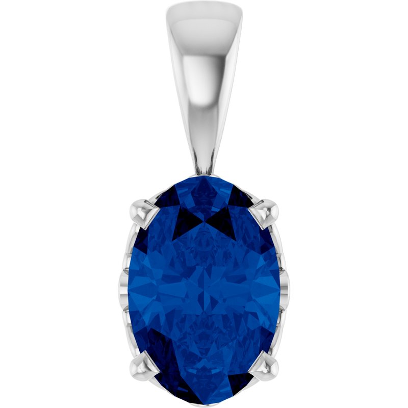 Oval 4-Prong Solitaire Necklace or Pendant