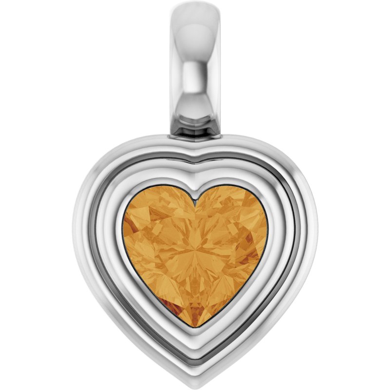 Bezel-Set Solitaire Charm/Pendant No. 2