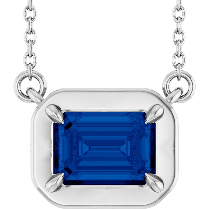 Claw-Prong Solitaire Bezel-Style Necklace or Center