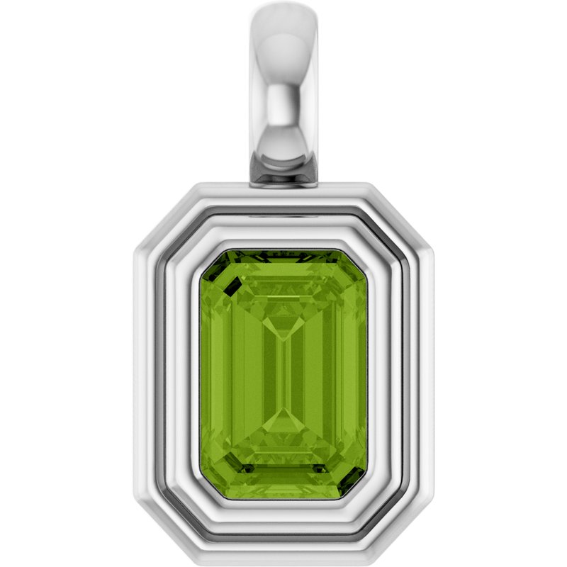 Bezel-Set Solitaire Charm/Pendant No. 2