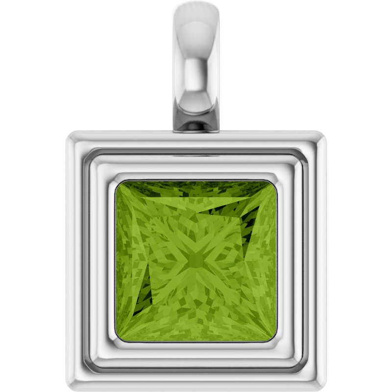 Bezel-Set Solitaire Charm/Pendant No. 2